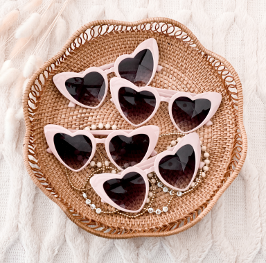 Pink Heart Sunglasses